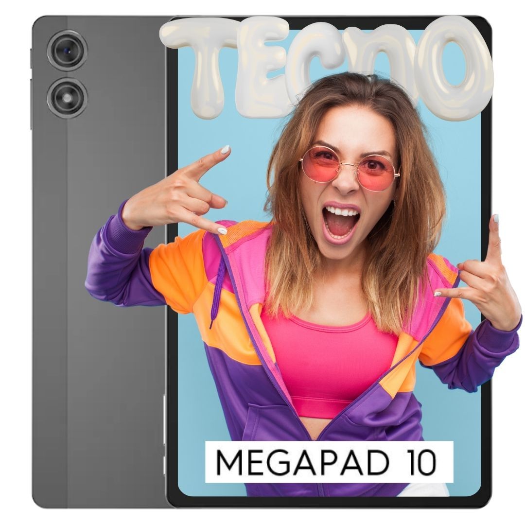 Tablet Tecno MEGAPAD 10 De 256GB/4+4GB – Negro