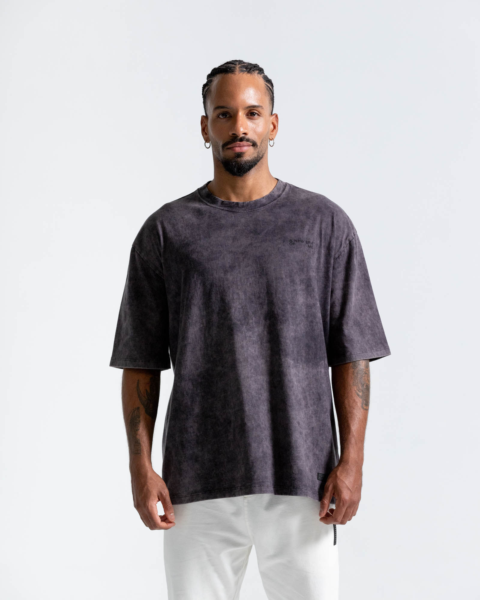 Camiseta Oversize,  Color Negro  Para Hombre