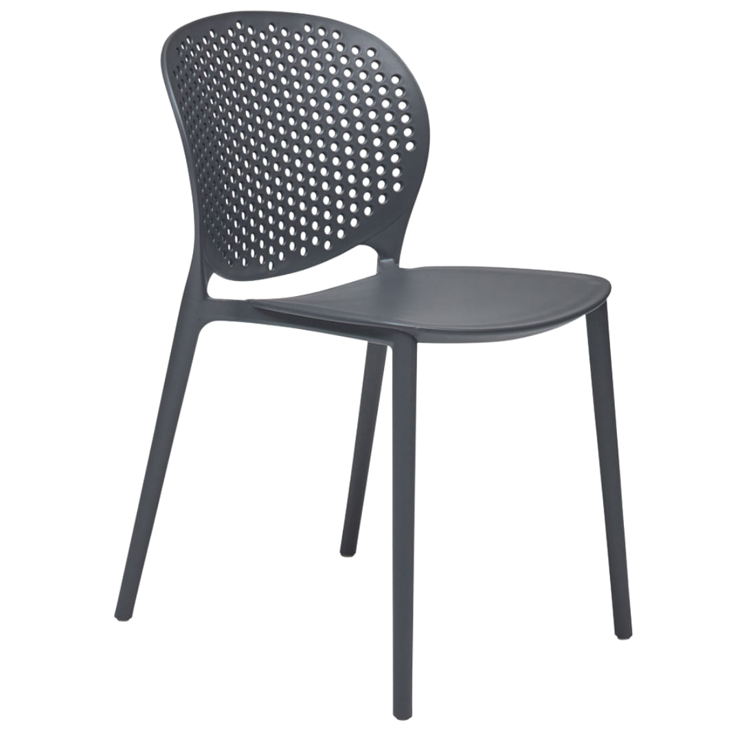 Silla Comedor Monza Gris Sillas Exterior Apilable Resistente