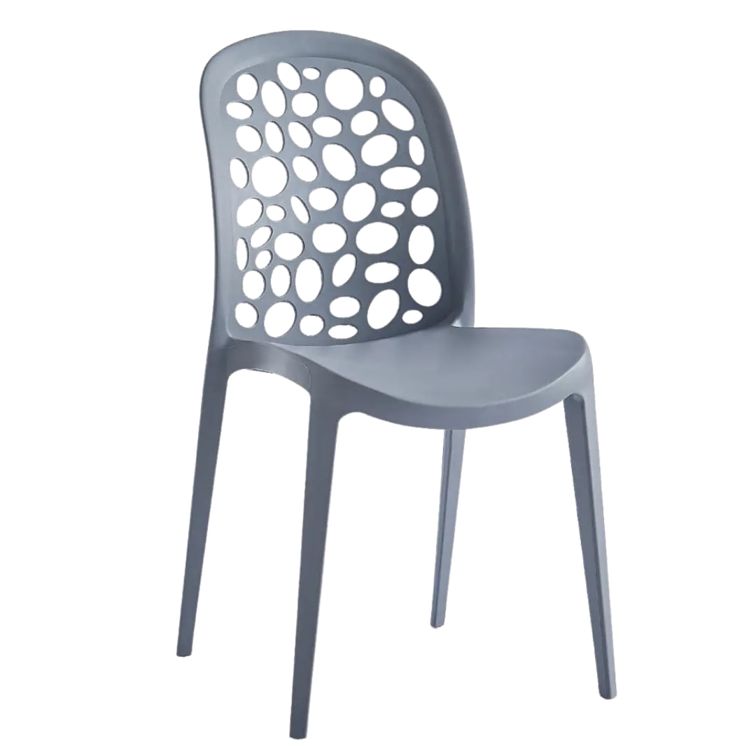 Silla Comedor Siena Gris Sillas Exterior Apilable Resistente