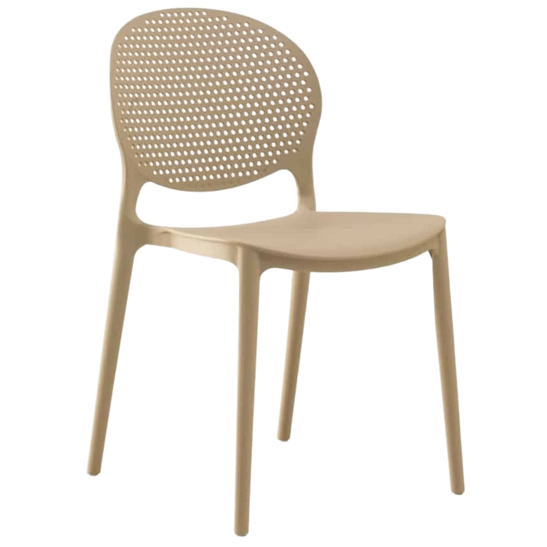 Silla Comedor Monza Beige Sillas Exterior Apilable Resistente
