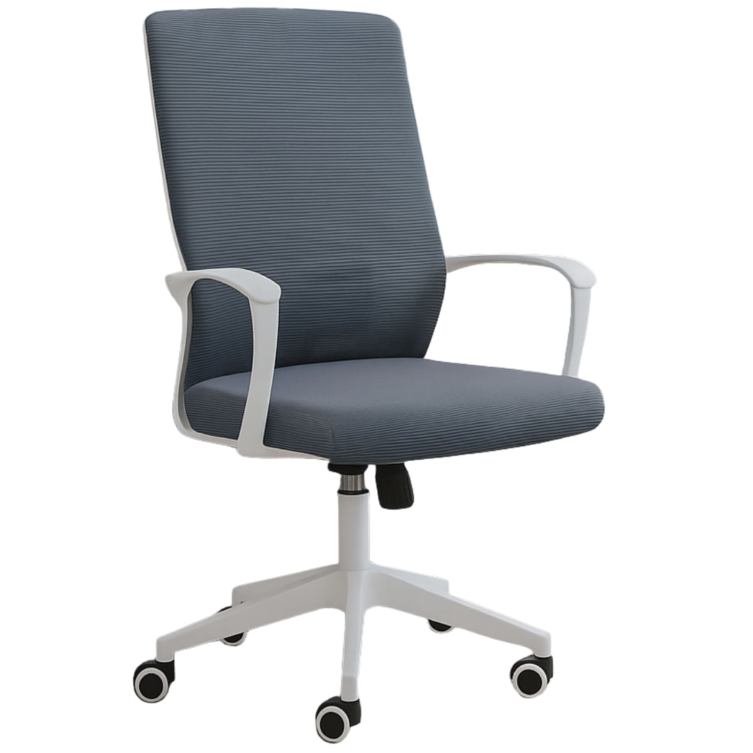 Silla Oficina Prince Blanca Gris 50x49x95cm Con Garantia