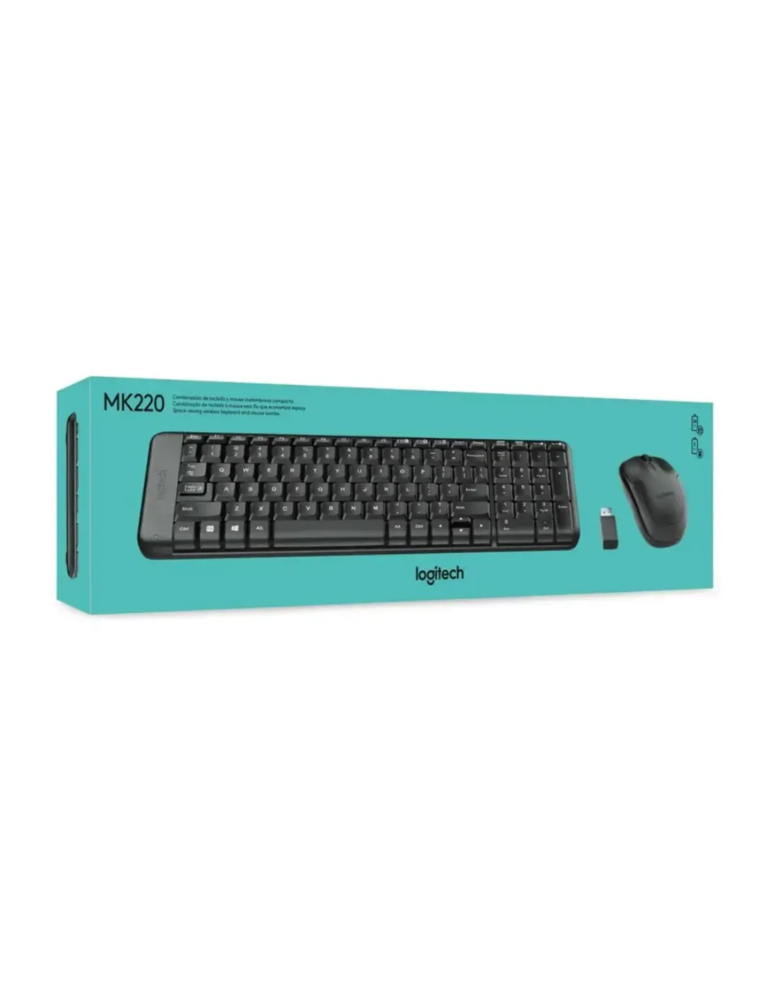 Combo de teclado y mouse Inalambrico Logitech MK220