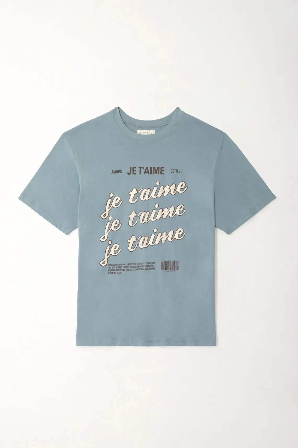 Camiseta oversized con estampado gris para mujer