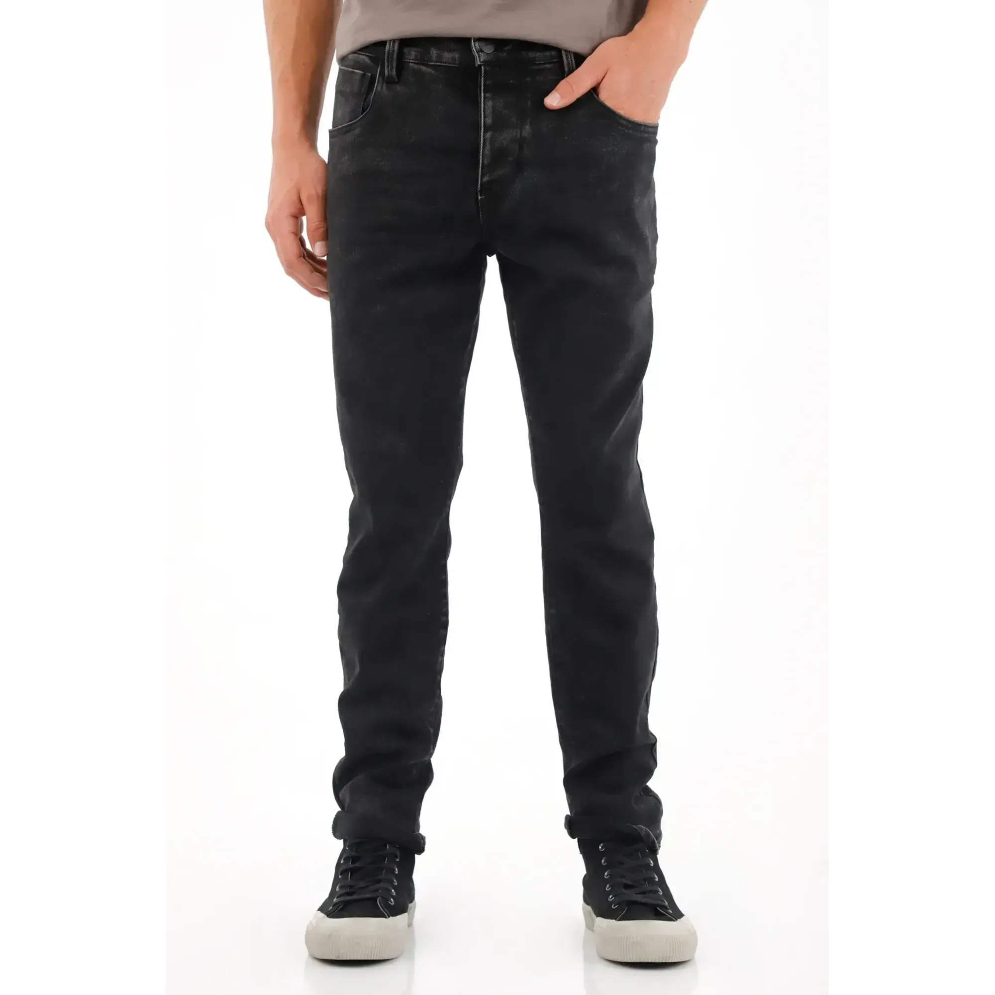 Jean Skinny negro para hombre