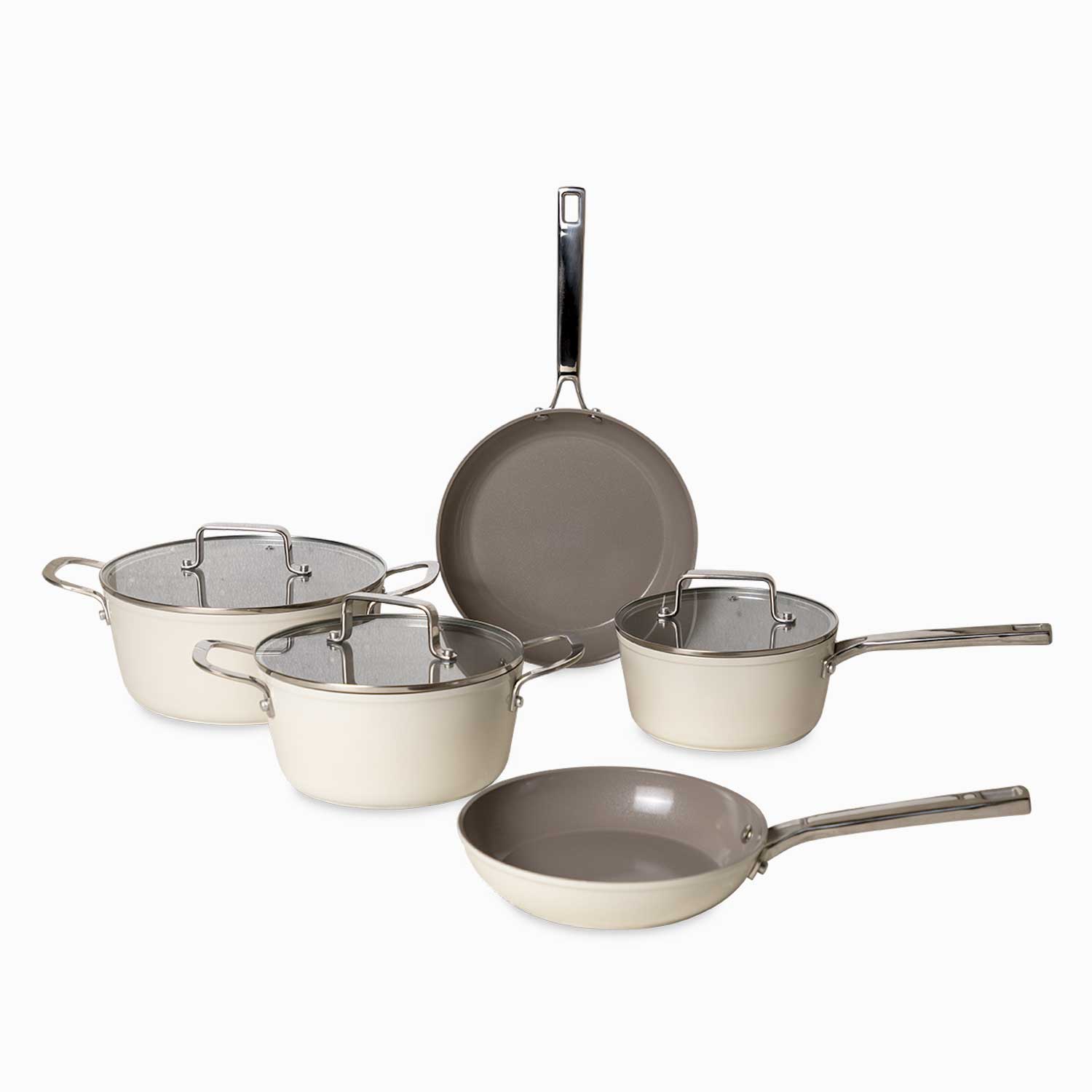 Set de ollas marfil 8pcs