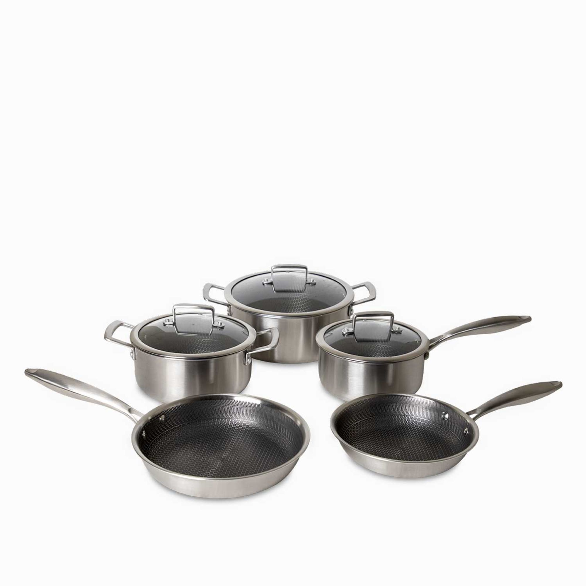 Set de ollas acero inoxidable 8pcs