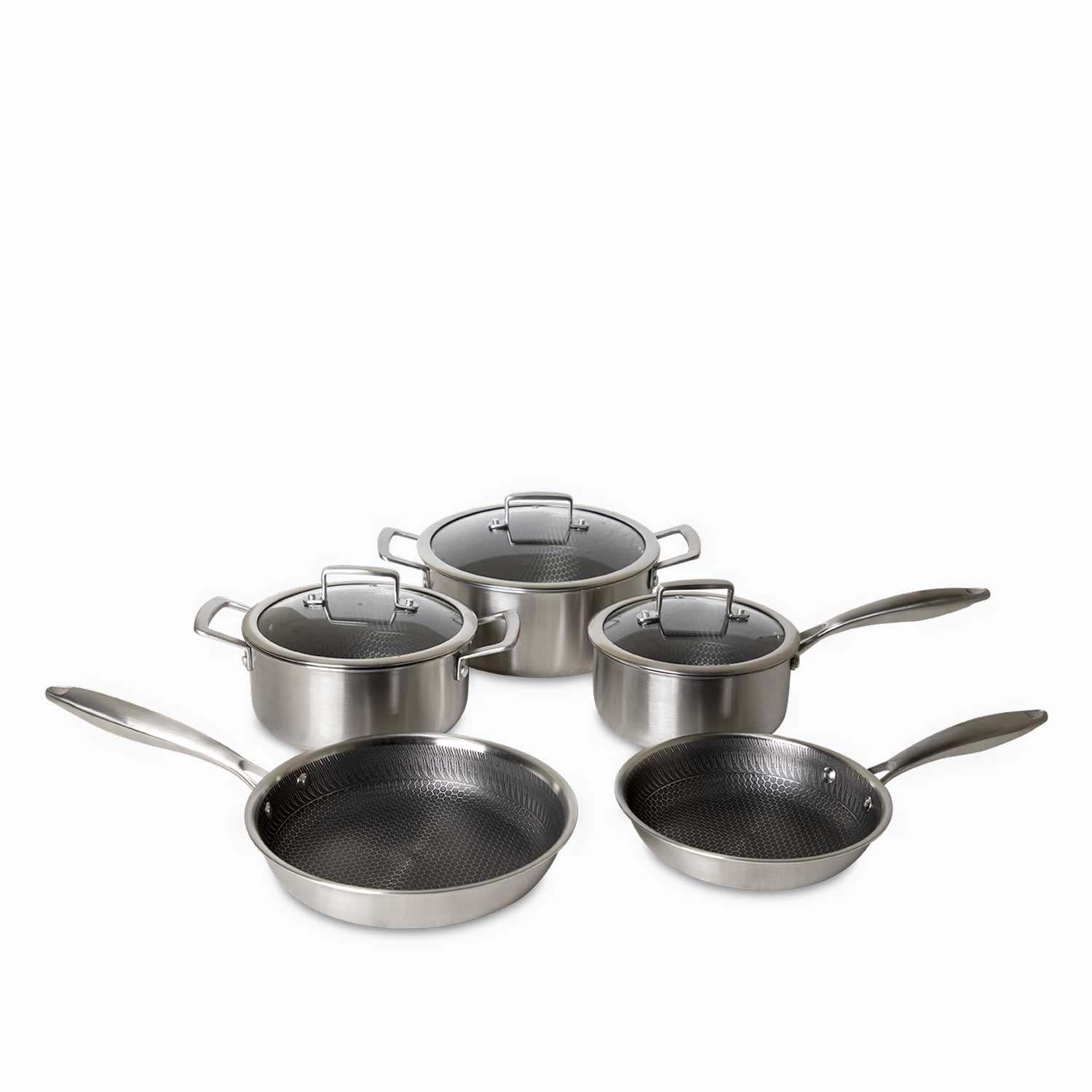 Set de ollas acero inoxidable 8pcs