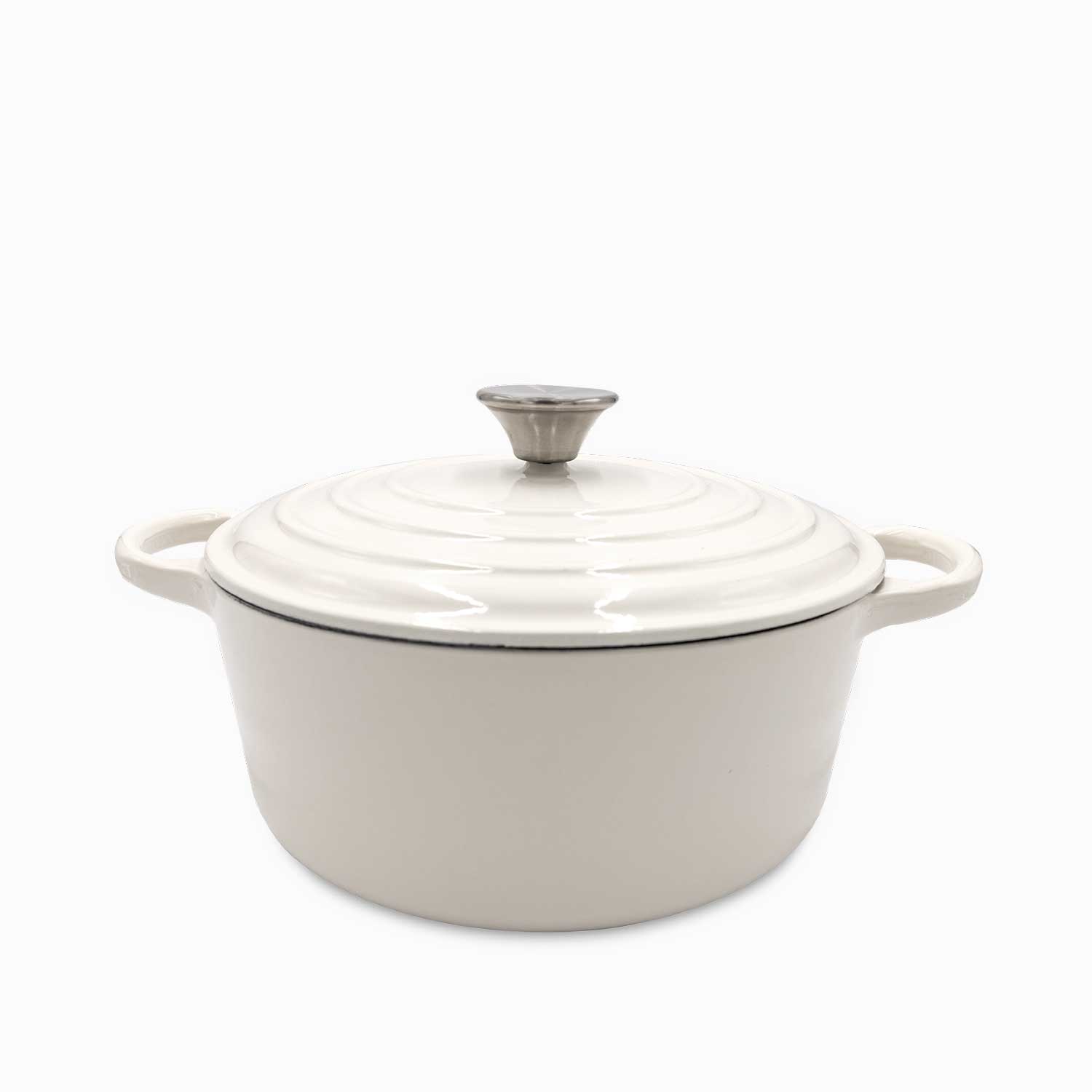 Olla blanca en hierro fundido 24cm