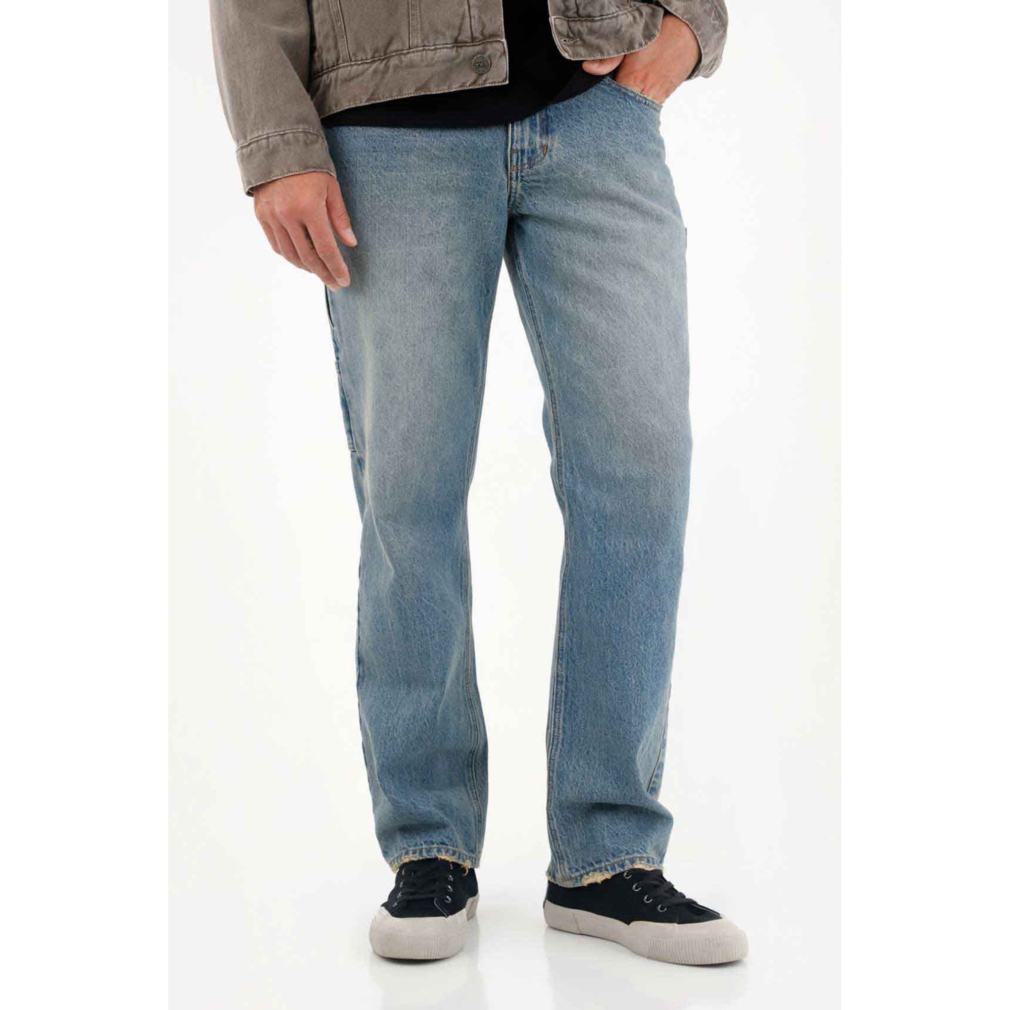 Jean tipo Carpenter azul para hombre