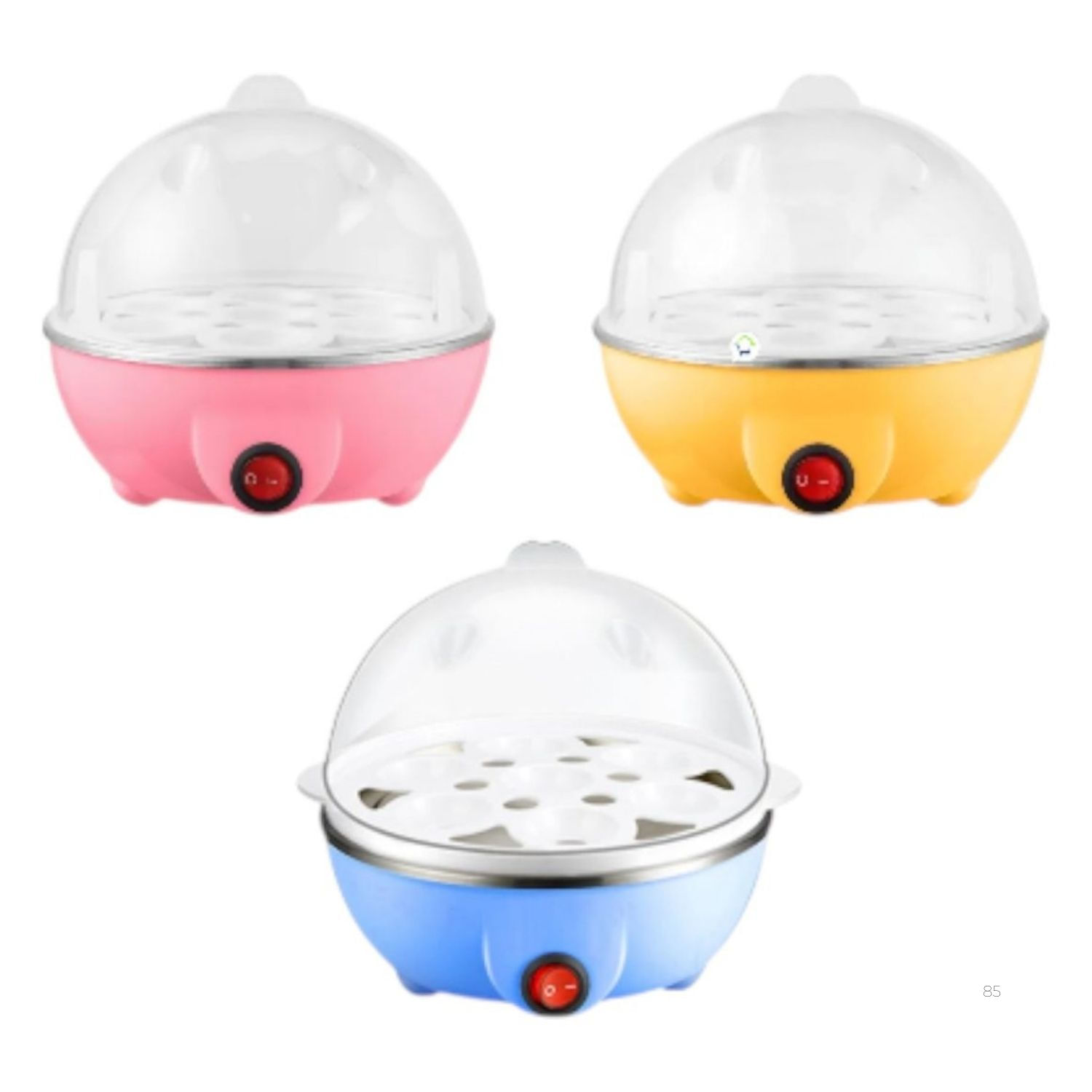 Hervidor De Huevos Eléctrico Cocina Al Vapor Hasta 7 Huevos Multicolor