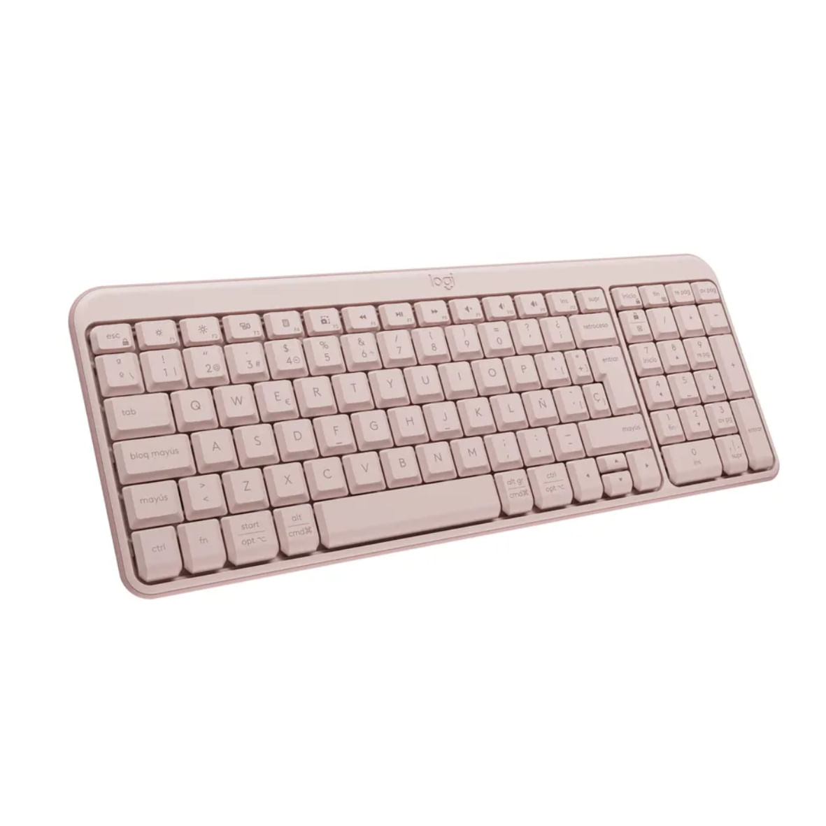 Teclado Bluetooth Inalámbrico Logitech K250 Compacto Rosa