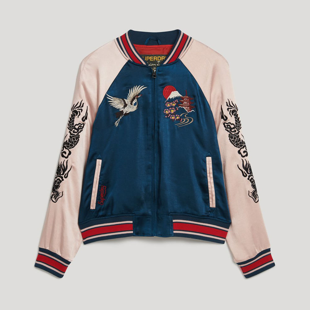 Chaqueta Casual Para Mujer Suikajan Embroidered Bomber Superdry