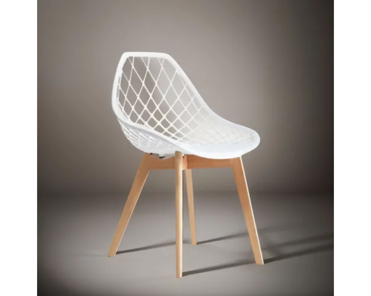 Silla De Diseño Turia Blanco Estructura Madera Bonno
