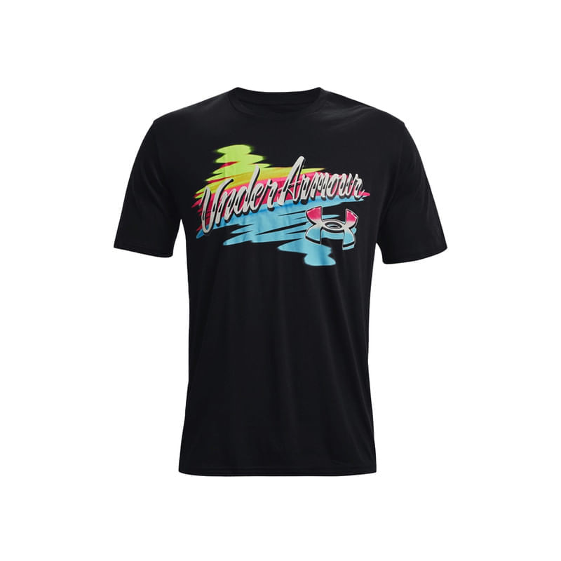 Playera-Under-Armour-Summer-Wordmark-Color-Negro-Azul-Fuccia-Amarillo--Hombre