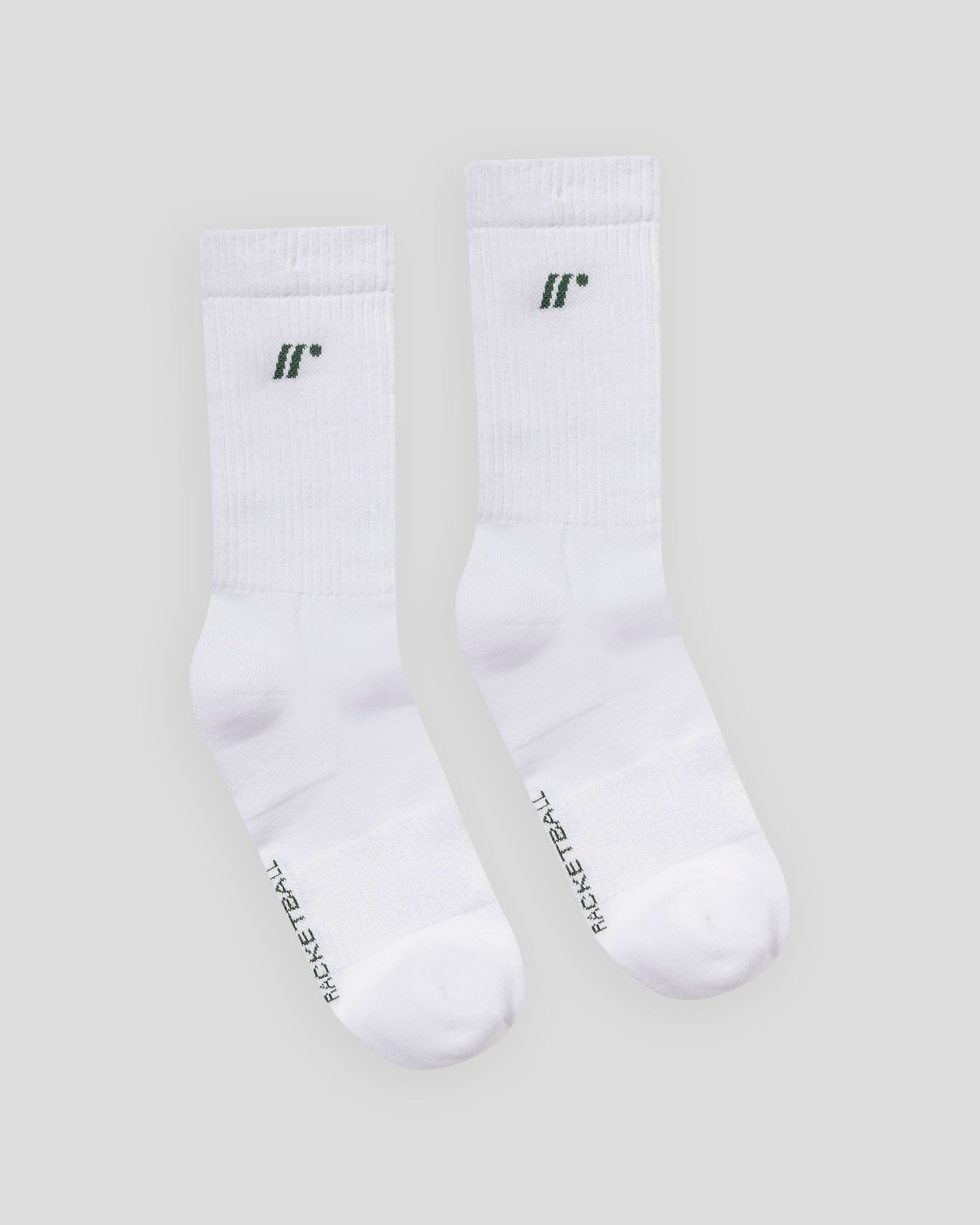 Media Larga,  Color Blanco/Verde Para Unisex