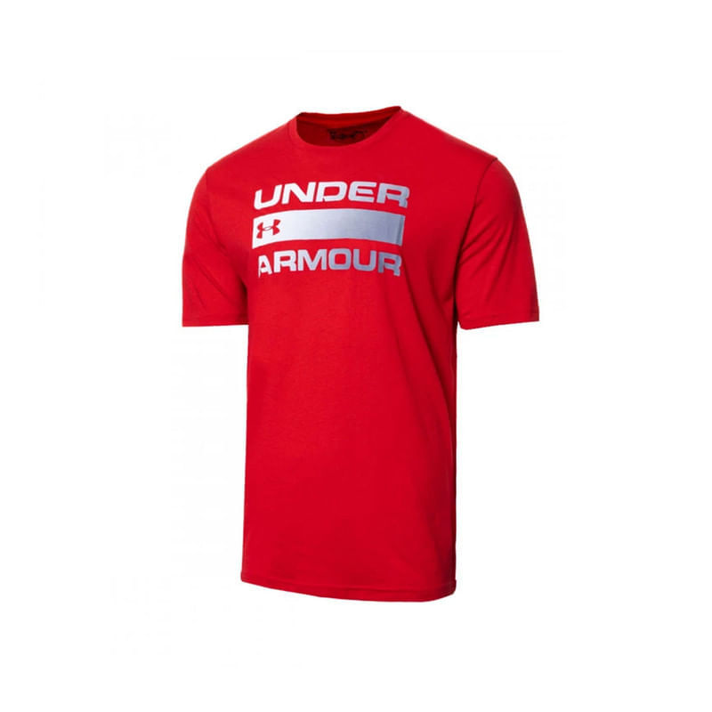 Camiseta-Under-Armour-Team-Issue-Wordmark-Color-Rojo-Gris--Hombre
