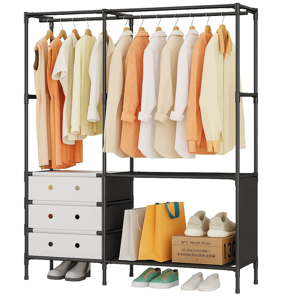 Closet Organizador Multifuncional 2 Espacios Con Gavetas