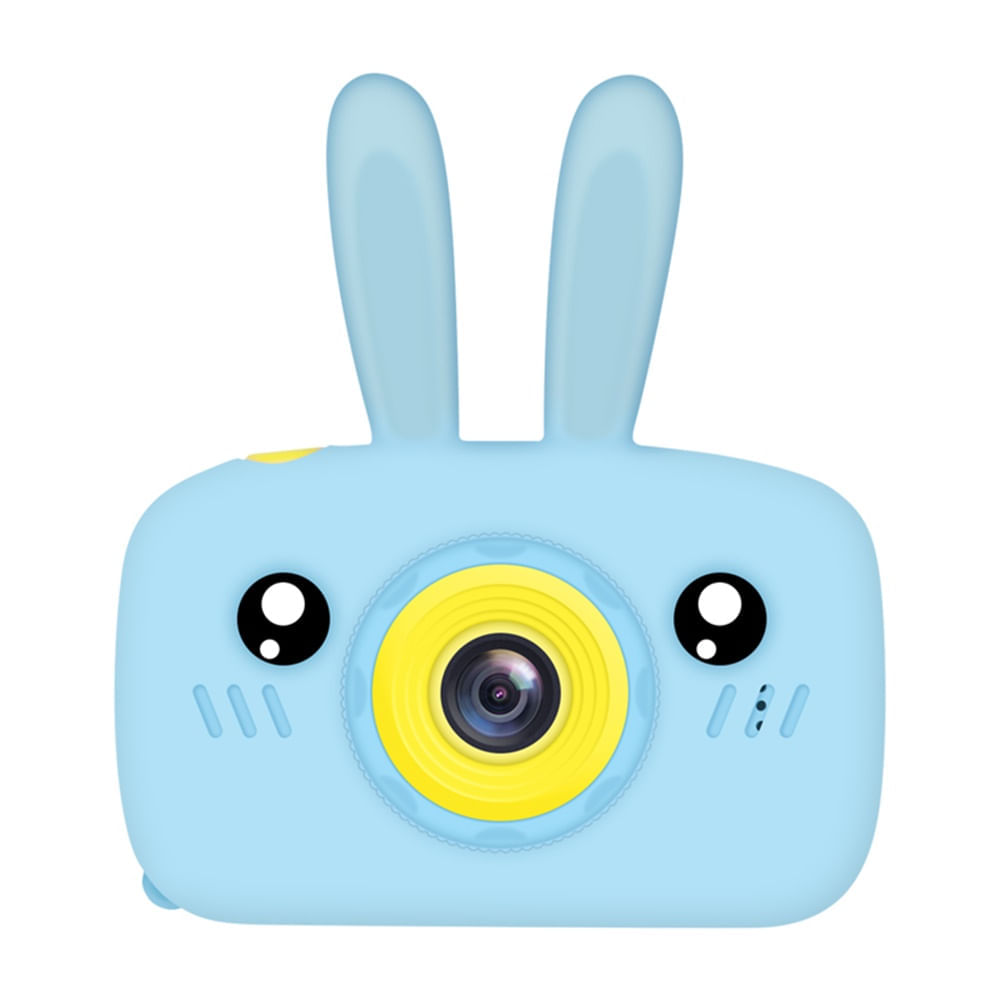 Camara Digital Para Niños Tipo Conejo Azul Infantil