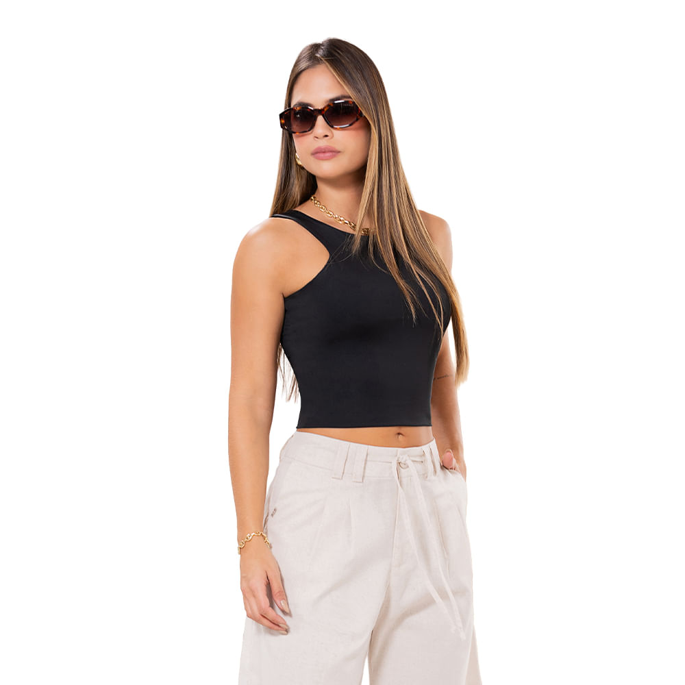 BLUSA TRUCCOS JEANS MUJER B03033714 NEGRO