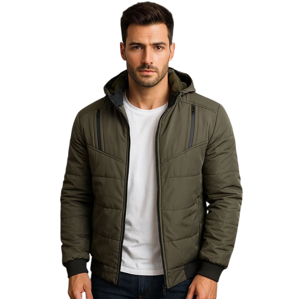 Chaqueta Impermeable GO Giache Para Hombre Con Interior En Tela Ovejera Raner Verde