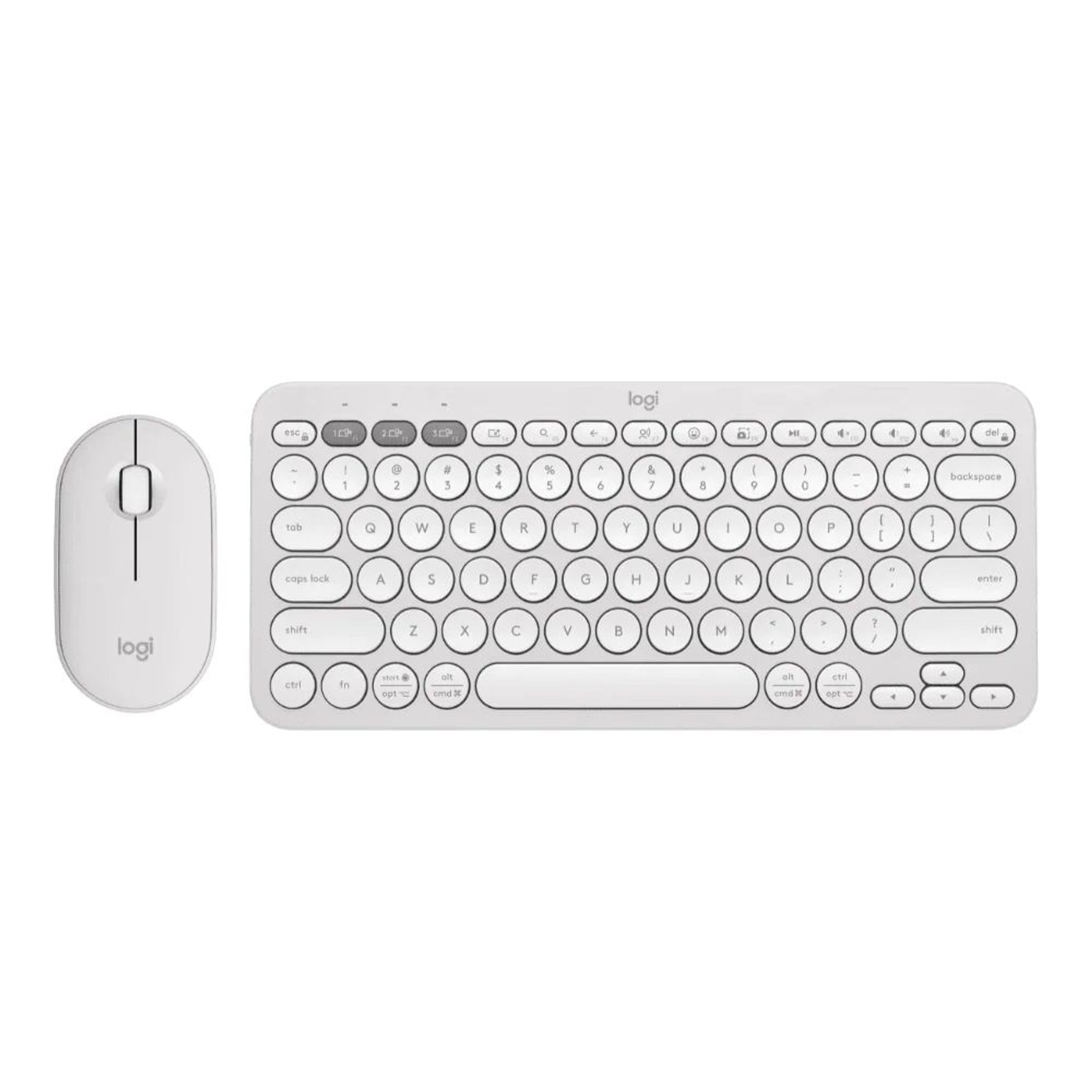 Combo Logitech Pebble 2: Teclado K380s + Mouse M350s Blanco