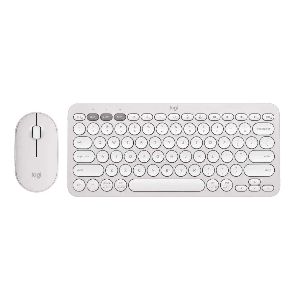 Combo Logitech Pebble 2: Teclado K380s + Mouse M350s Blanco