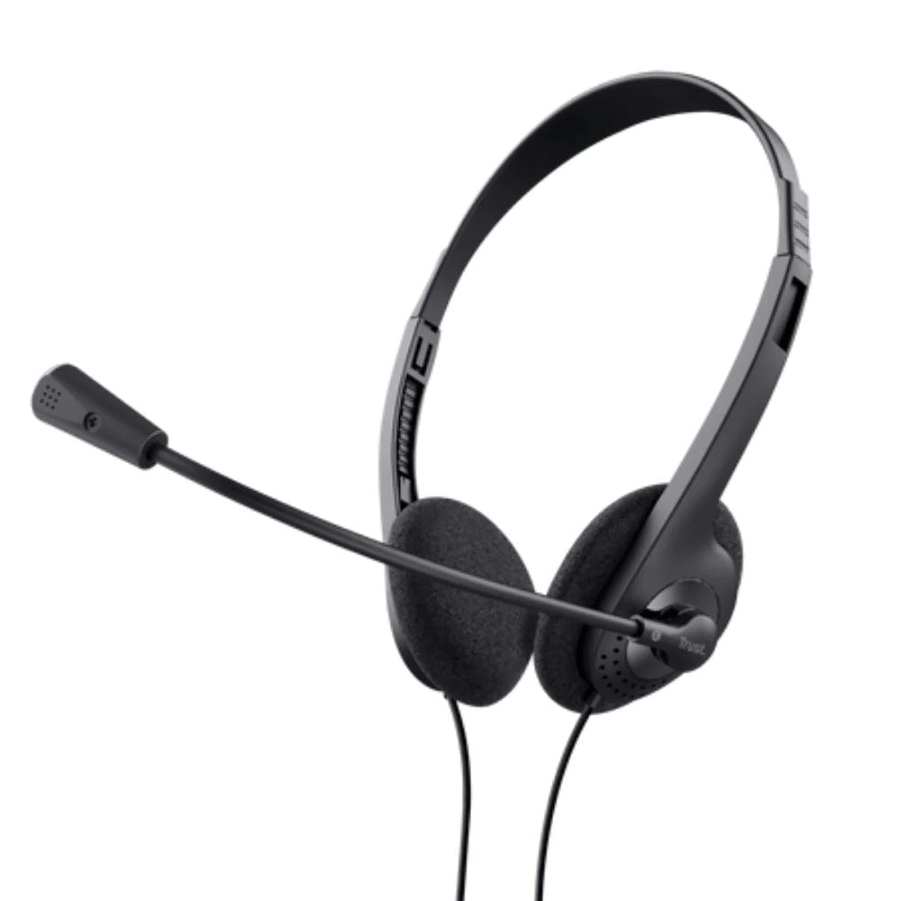 Audífono Diadema Trust Primo Chat 3.5 mm Negro con Micrófono