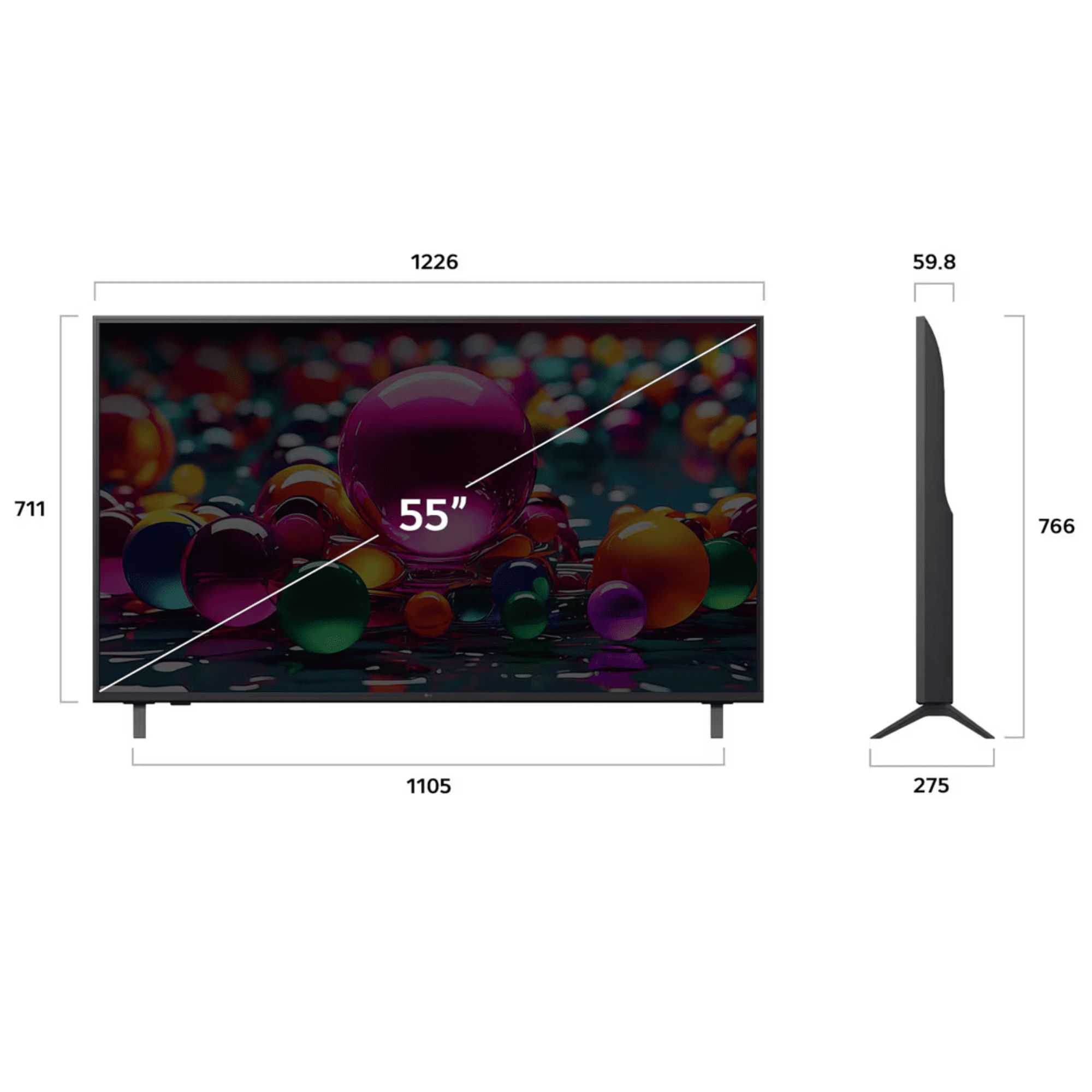 Televisor LG 55" Pulgadas 4K UHD Smart TV UA75
