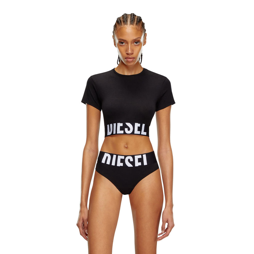 Camiseta Manga Corta Para Mujer Uftee-Sport-Cropped-T-Shirt Diesel