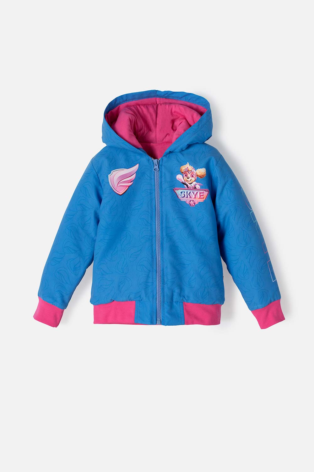 Chaqueta de Paw Patrol con capucha azul y fucsia para niña 2T a 5T