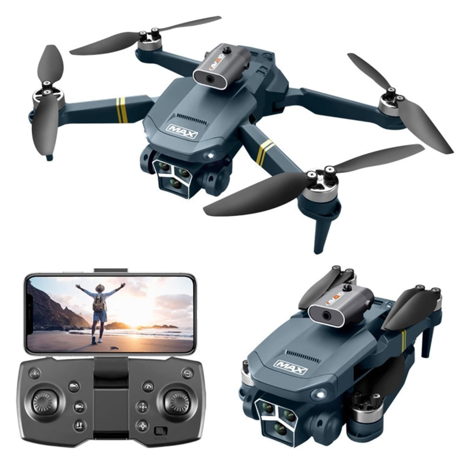 Drone Plegable Doble Cámara Y3 Max 720P WIFI 4K