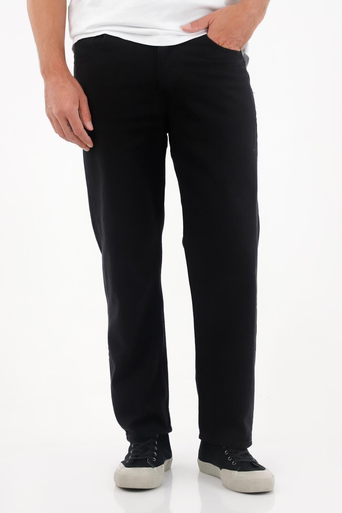 Pantalón Loose en bull denim negro para hombre