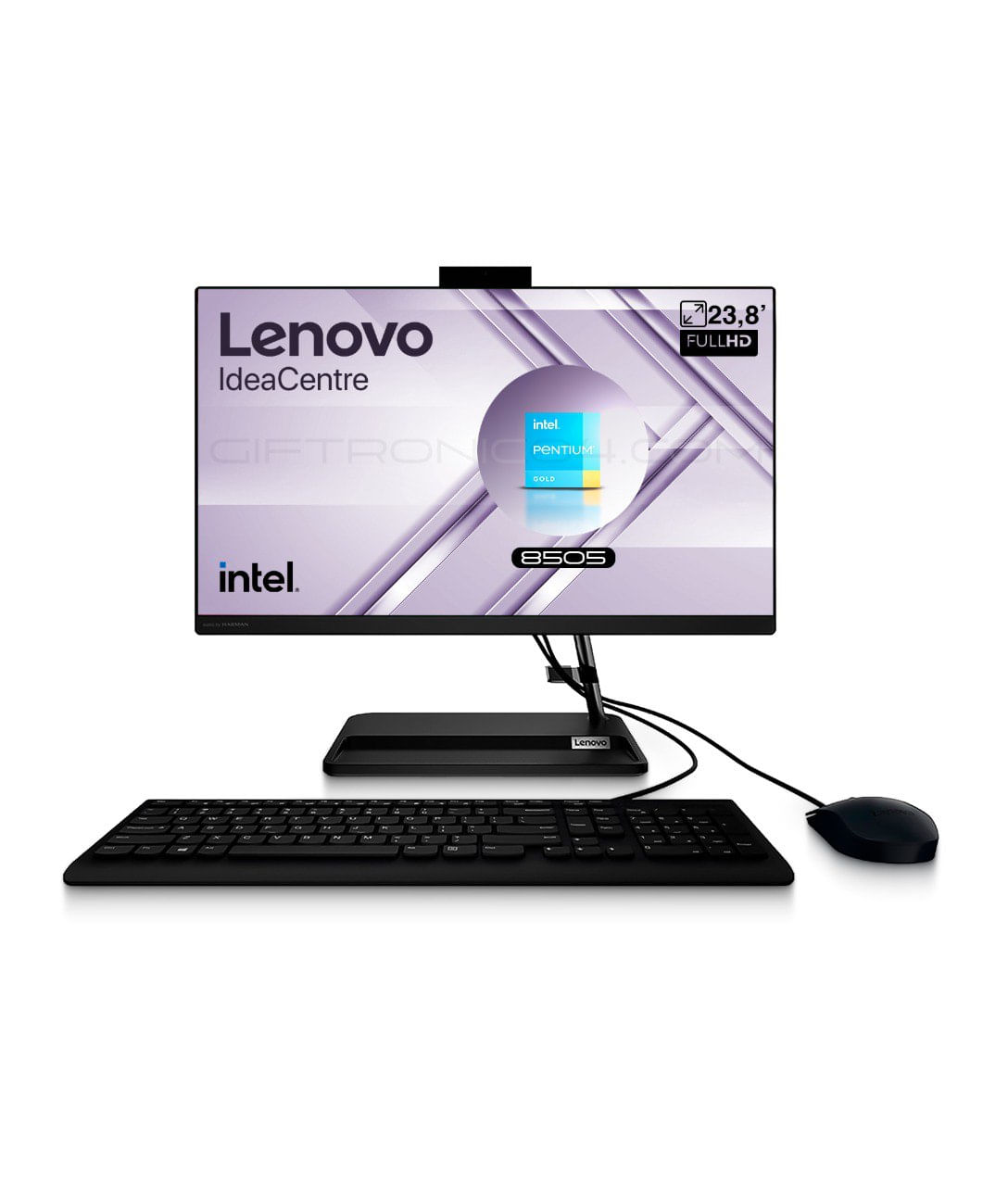 Computador Aio Lenovo 24IAP7 | 23,8' FHD | Intel® Pentium® Gold 8505 | 8GB RAM 512GB SSD | Negro