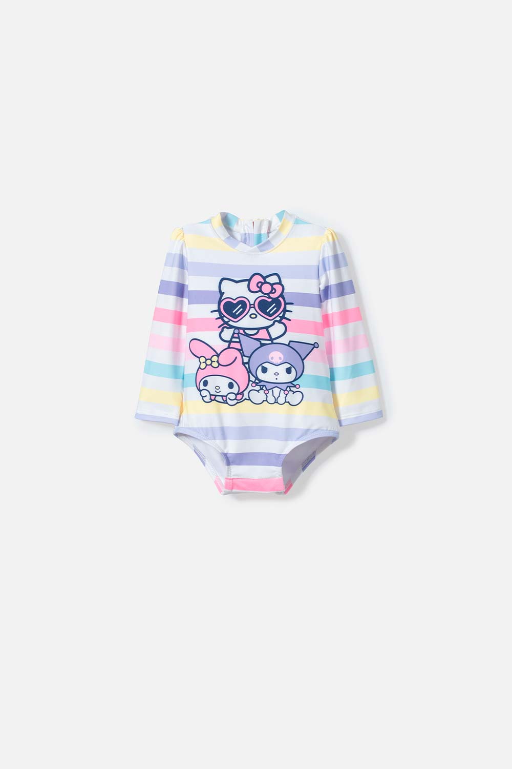Traje de baño de Hello Kitty multicolor manga larga para bebé niña