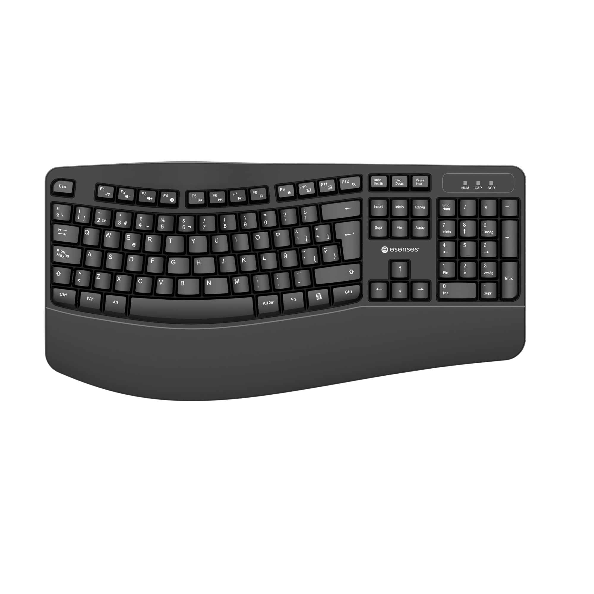 Teclado Ergonómico Inalámbrico esenses WEK-308