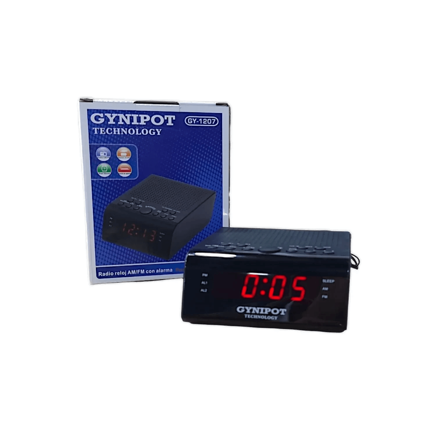 Radio Reloj Despertador Con Am/Fm, Alarma, Corriente Directa