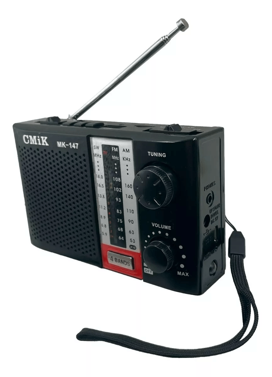 Radio Con Reflector y Linterna Recargable AM, FM, SW Bluetooth, USB, SD, Power bank - FoxTech