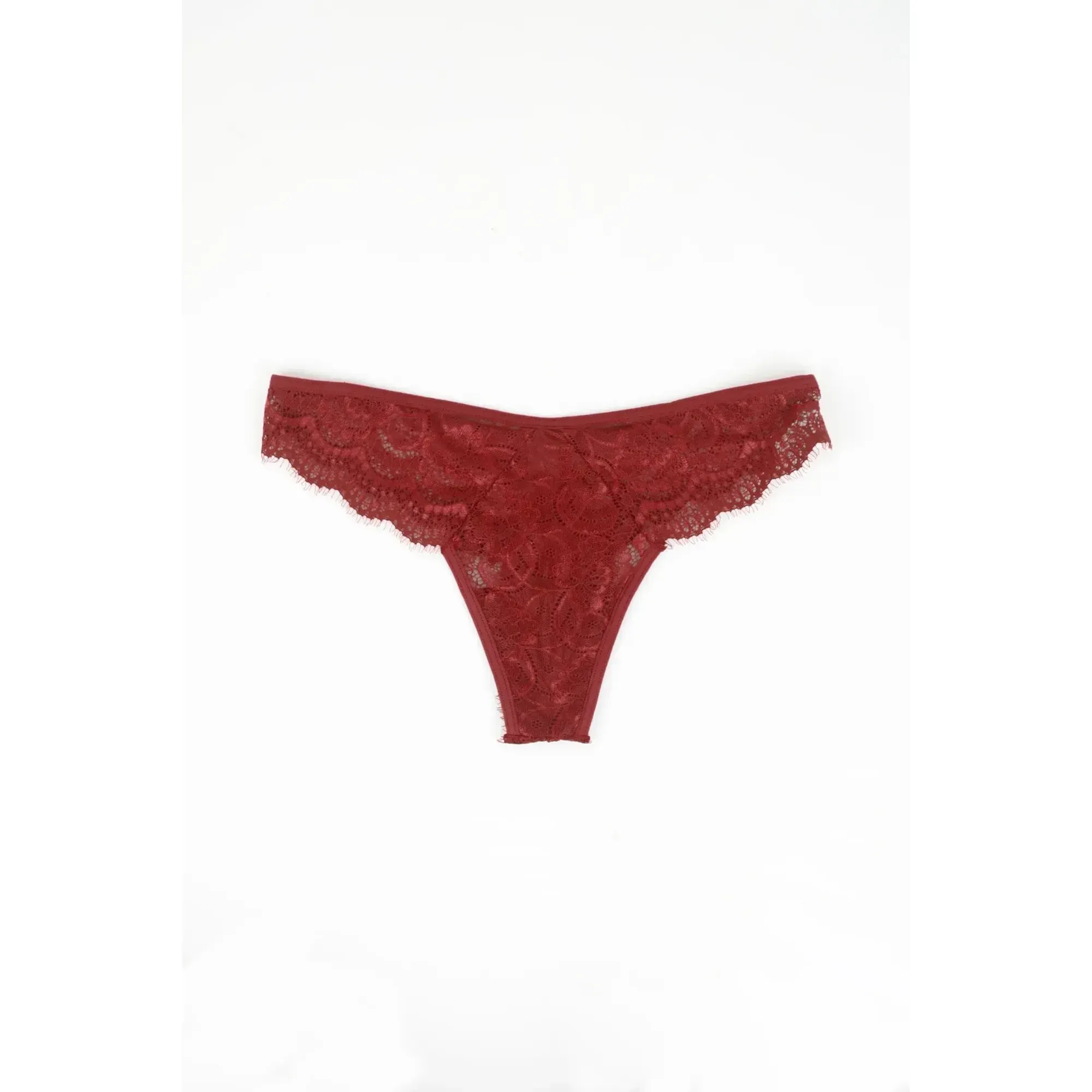 Panty tipo brasilera con encaje para mujer