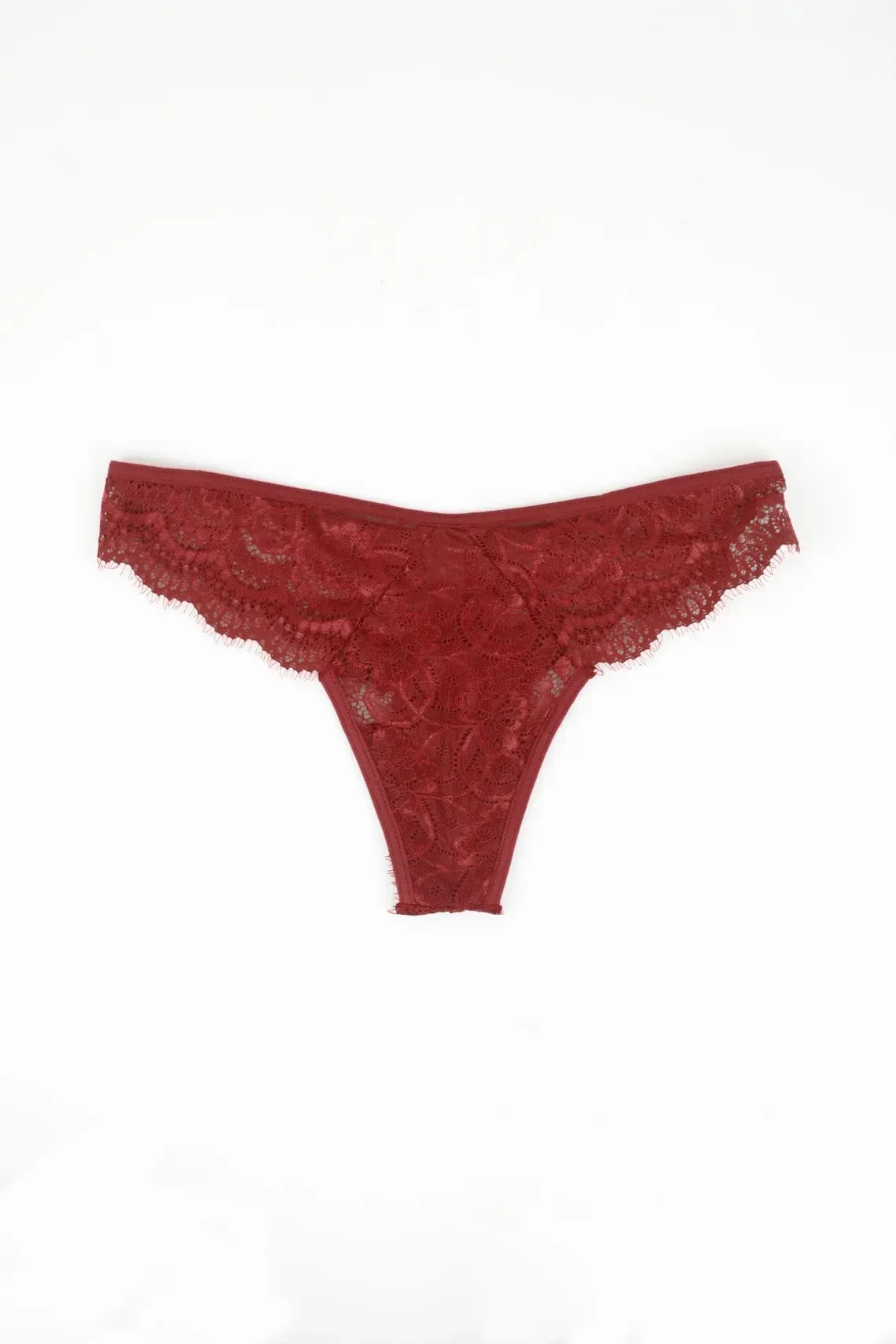 Panty tipo brasilera con encaje para mujer