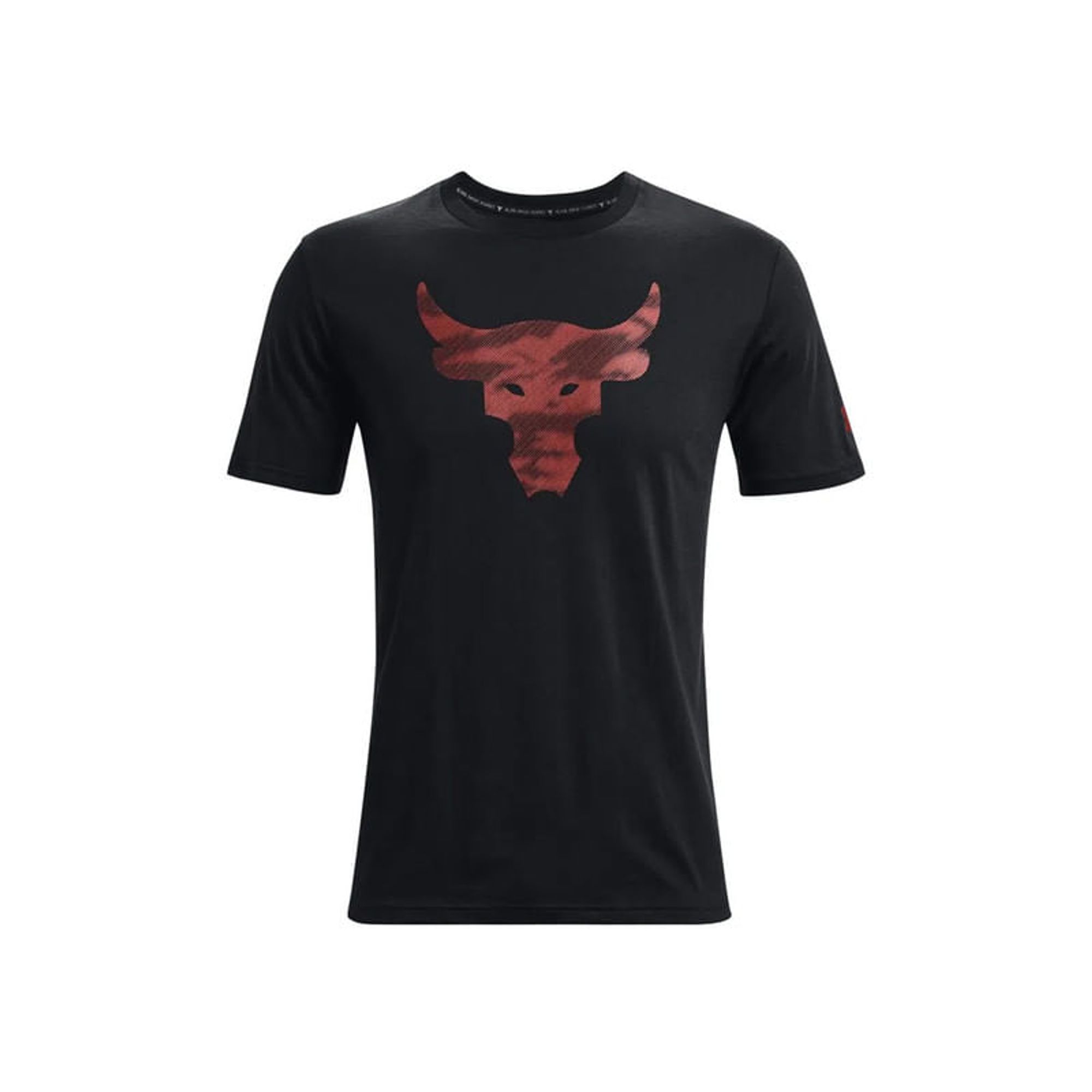 Camiseta-Under-Armour-de-manga-corta-Project-Rock-Brahma-Bull-Color-Negro-Rojo--Hombre