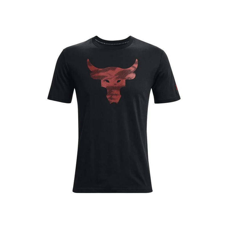 Camiseta-Under-Armour-de-manga-corta-Project-Rock-Brahma-Bull-Color-Negro-Rojo--Hombre