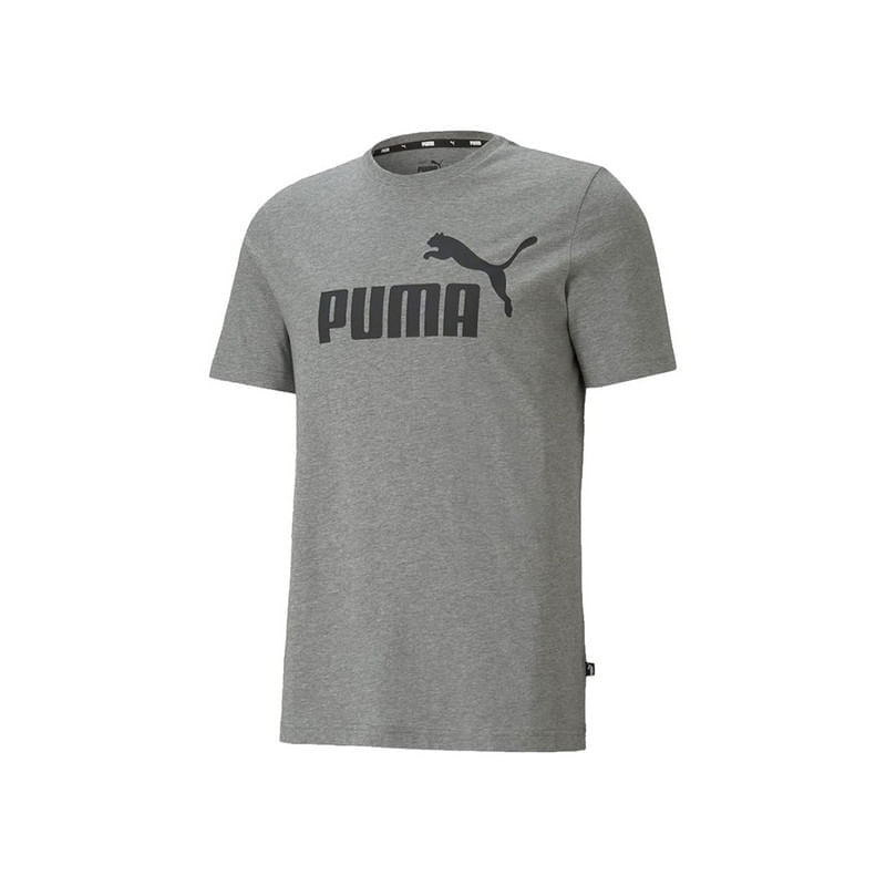 Camiseta-Puma-Essentials-Logo-Hombre-Color-Gris-Negro-
