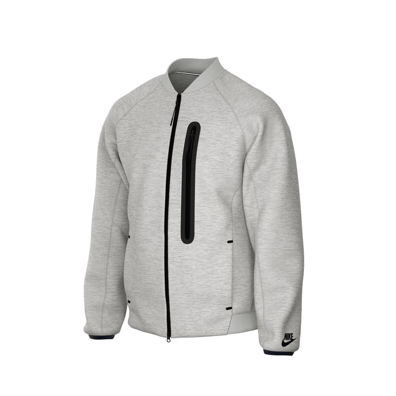 Buzo Nike Tech Fleece Bomber Hombre Color Gris Negro
