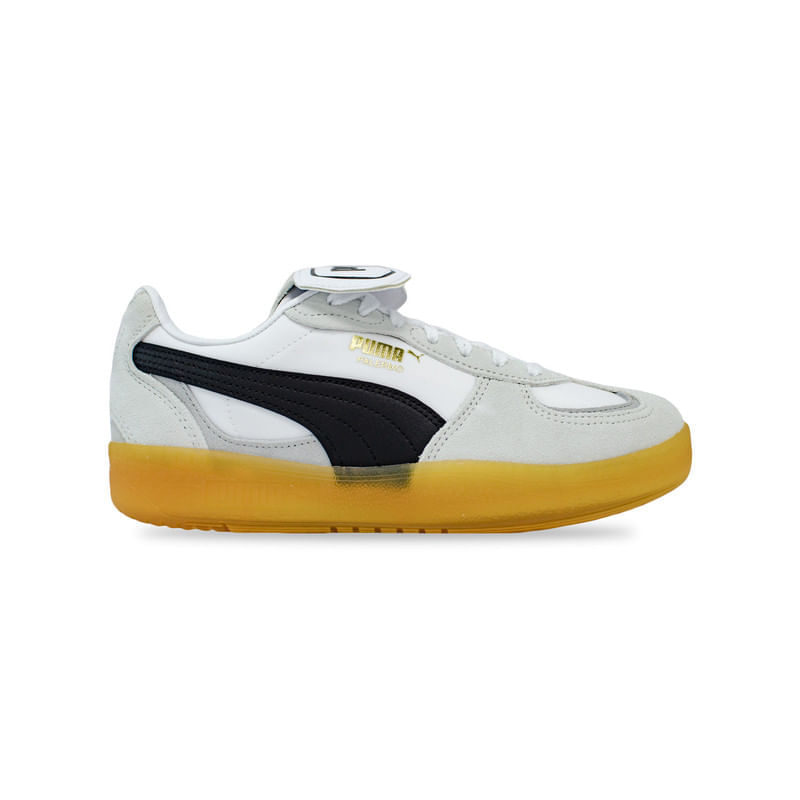 Tenis Puma Palermo Moda Tongue Mujer Color Blanco Negro