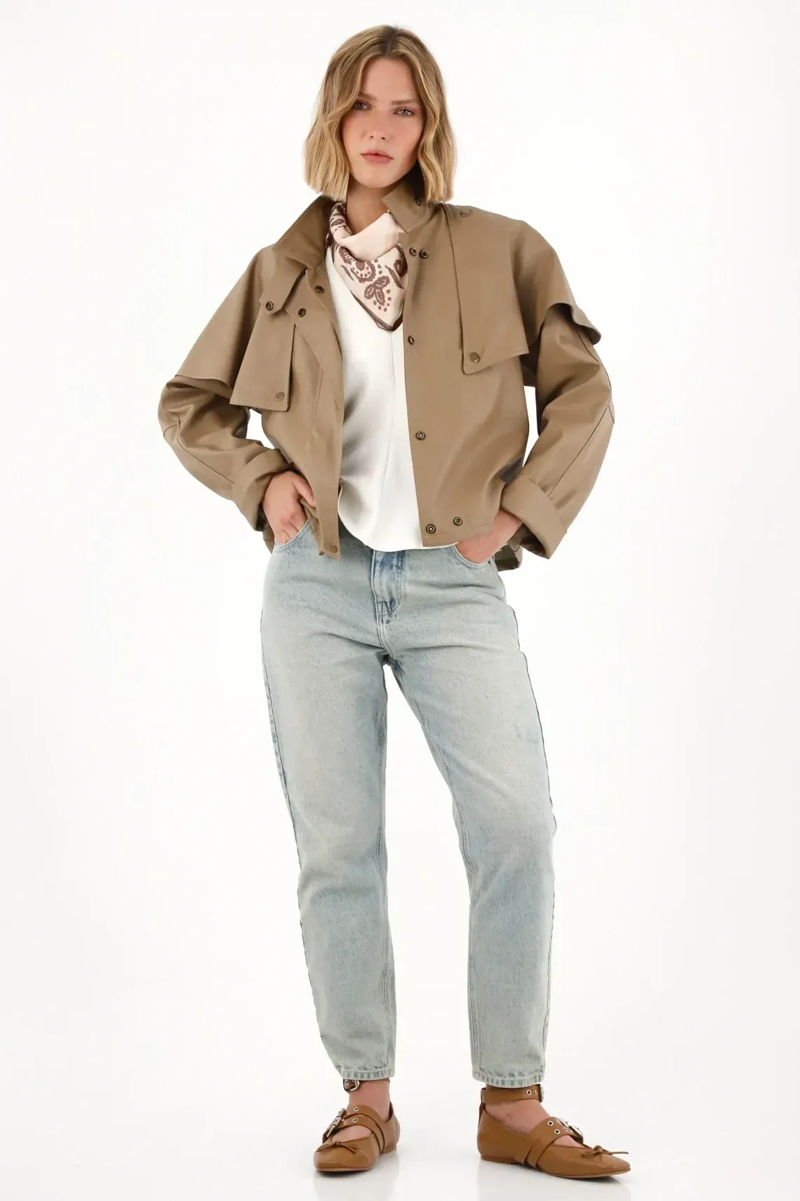 Jean Mom clásico azul para mujer