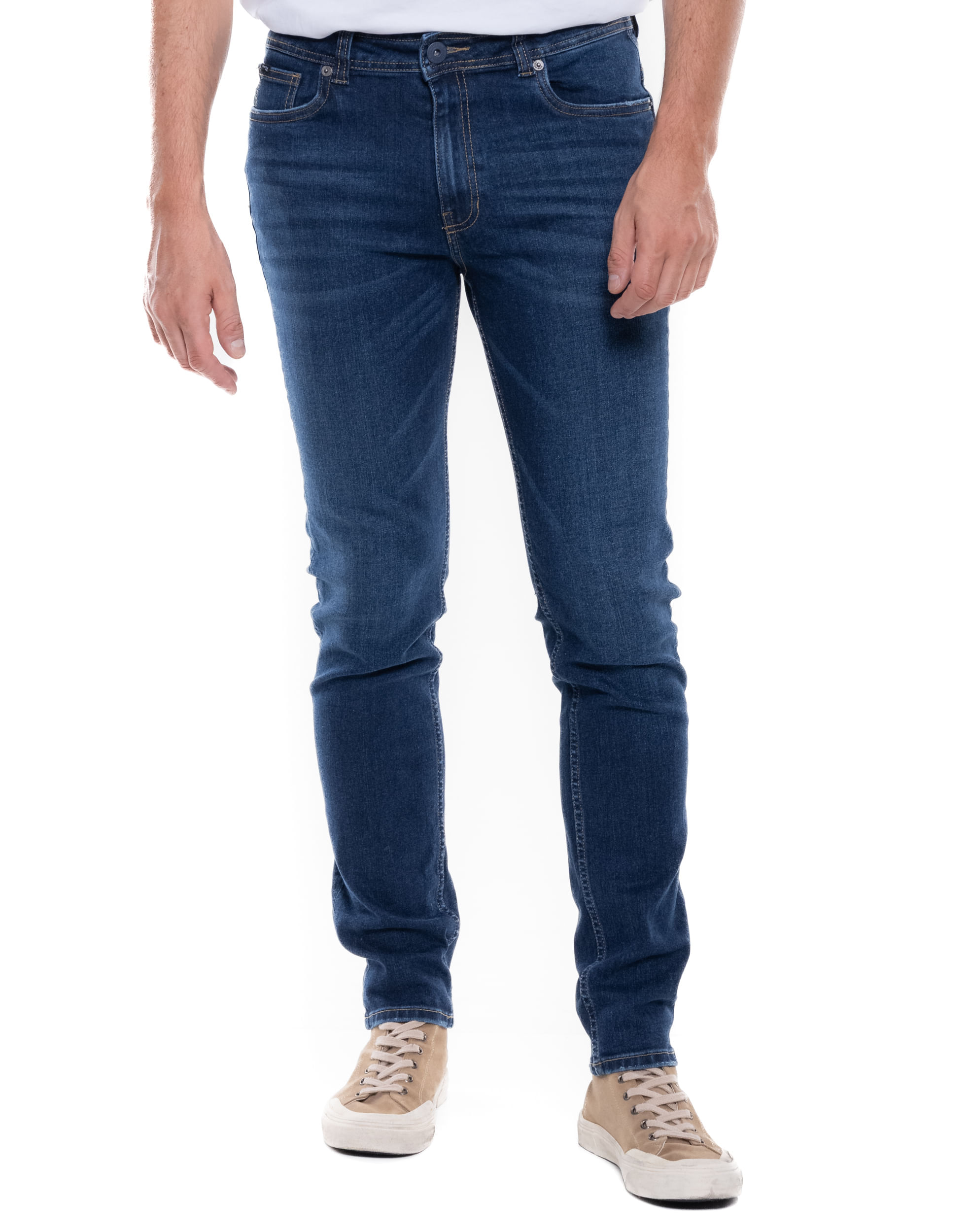 Brixton/Slim Fit Jeans Tono Medio