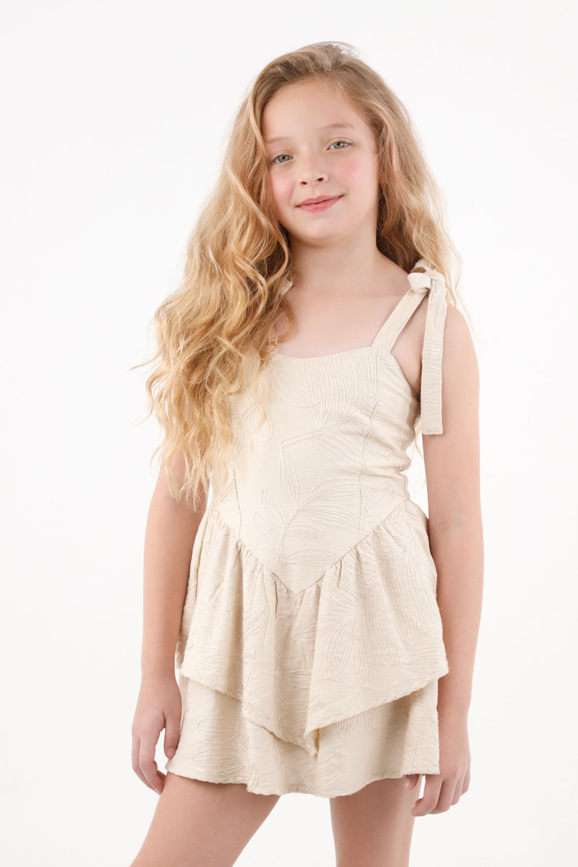 Vestido corto con bolero para niña