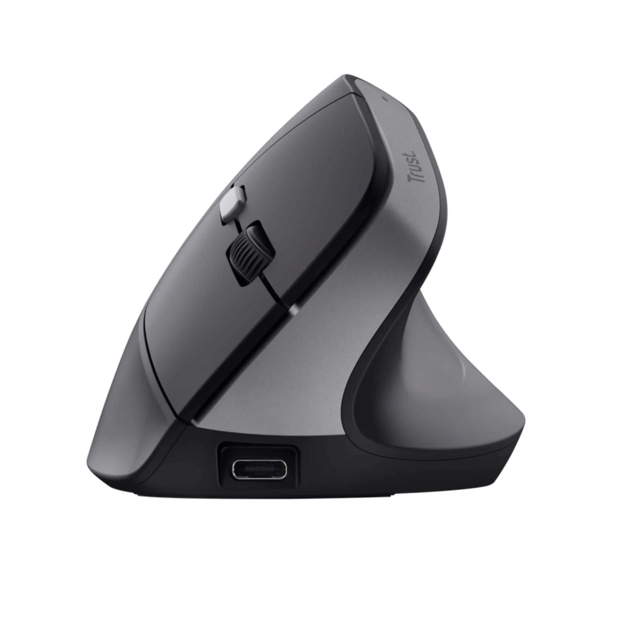 Mouse Trust Bayo II Inalámbrico Vertical con Batería Negro