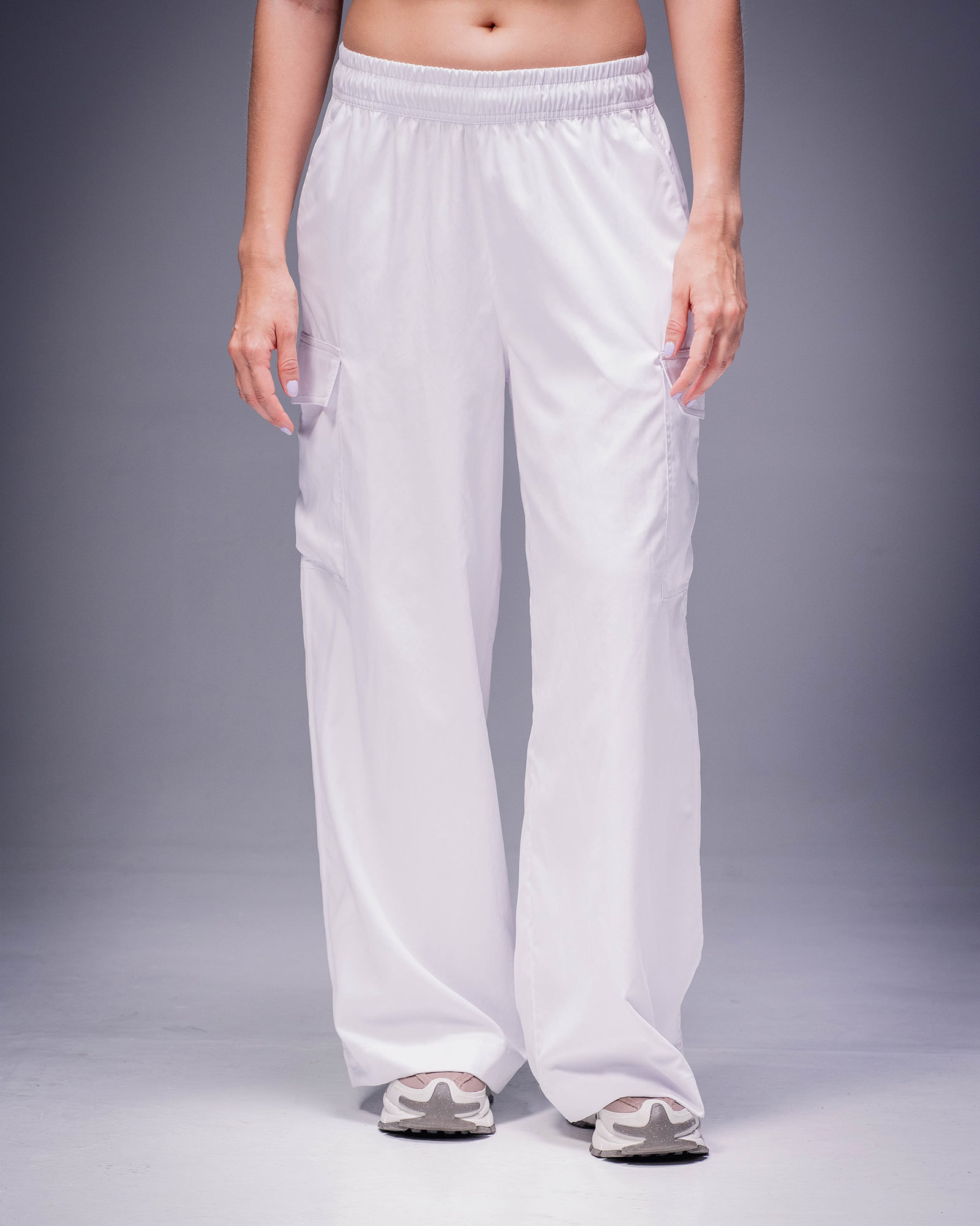 Pantalón Cargo Wide leg, Color Blanco Para Mujer